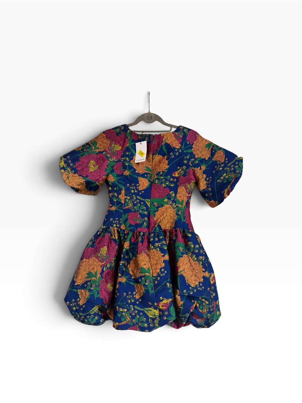 Sugarlips Iriana Floral Elisah Jacquard Bubble Mini Dress - Picture 4 of 6